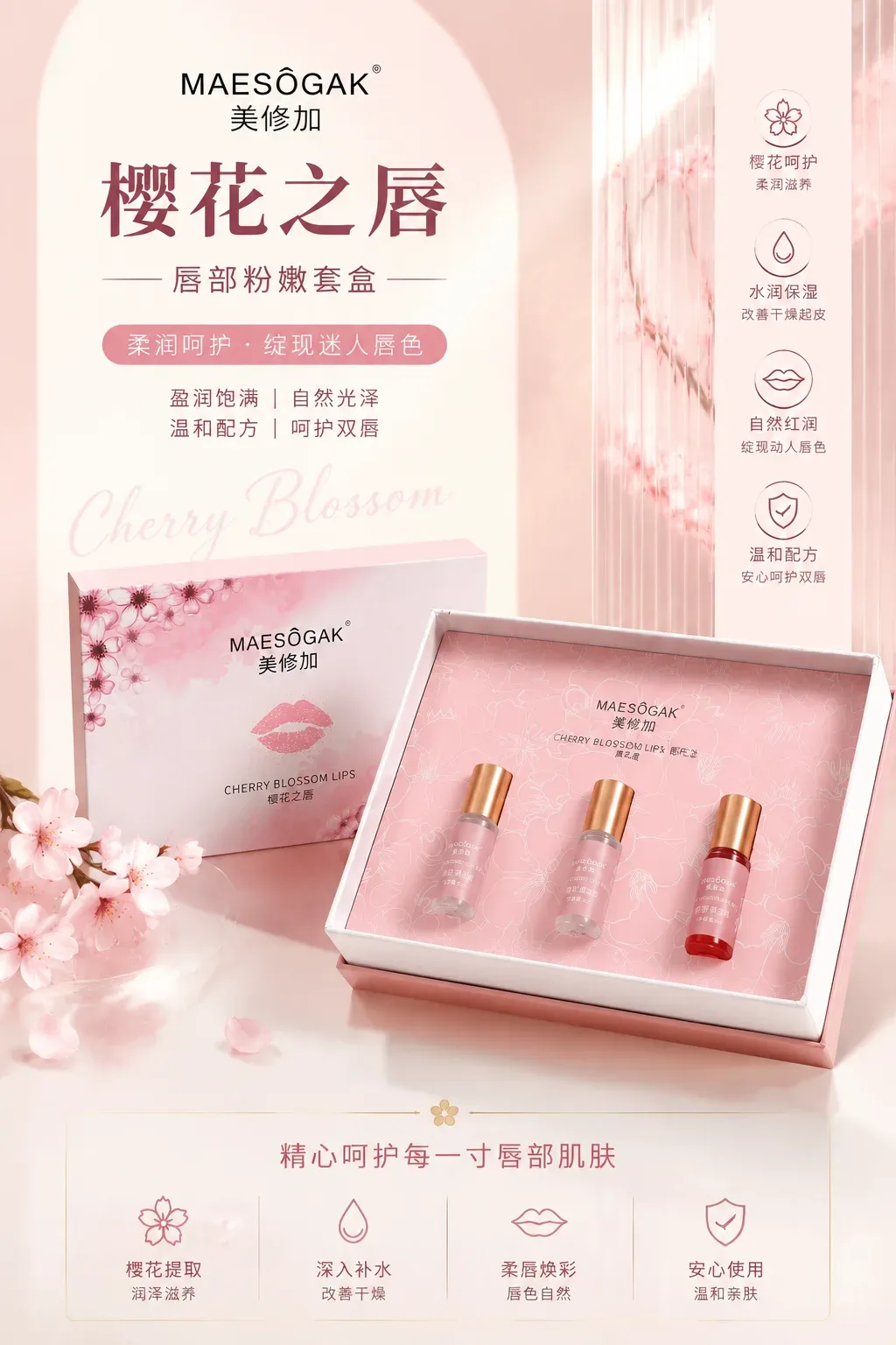 美修加樱花之唇(唇部粉嫩套) 图片 4