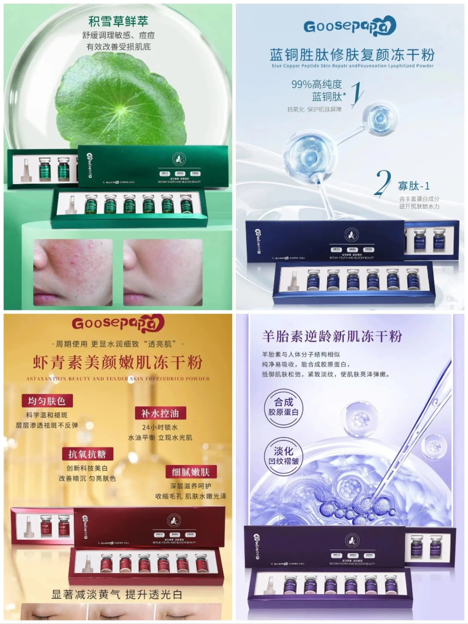 Goosepapa羊胎素逆龄新肌冻干粉，高端贵妇羊胎素冻干粉 图片 4