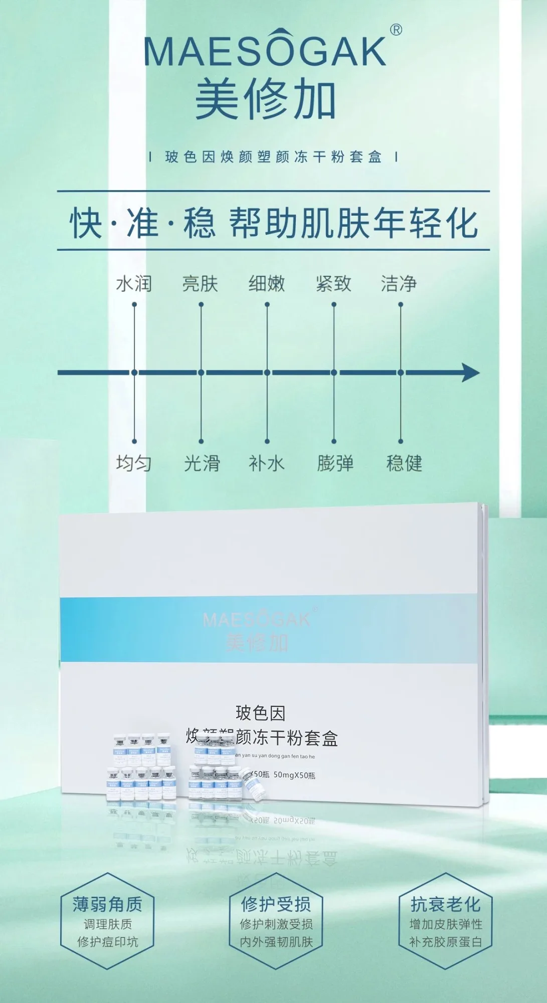 美修加玻色因焕颜塑颜冻干粉套盒 图片 11