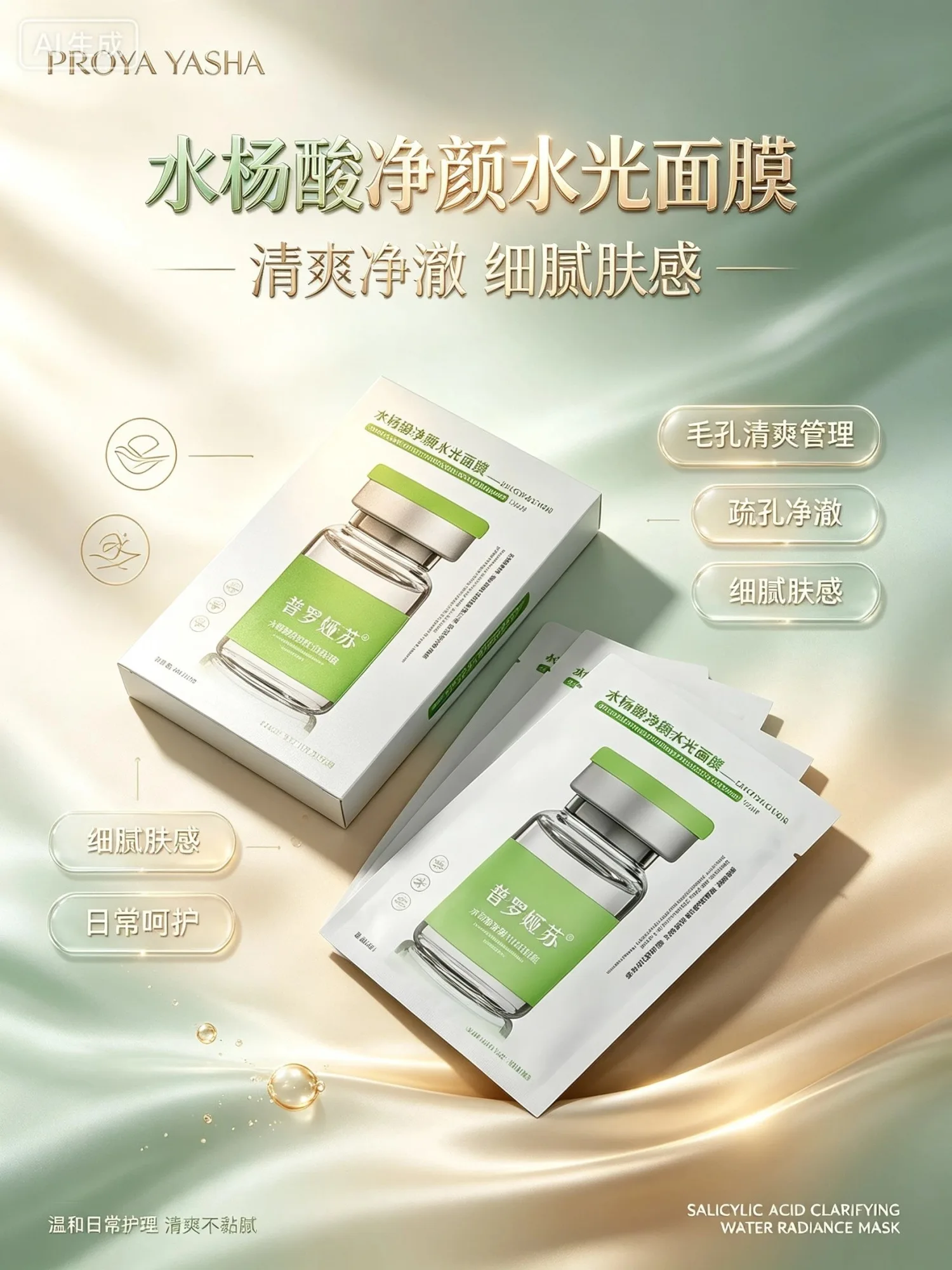 普罗娅苏水杨酸净颜水光面膜【收毛孔，控痘，补水】 图片 4