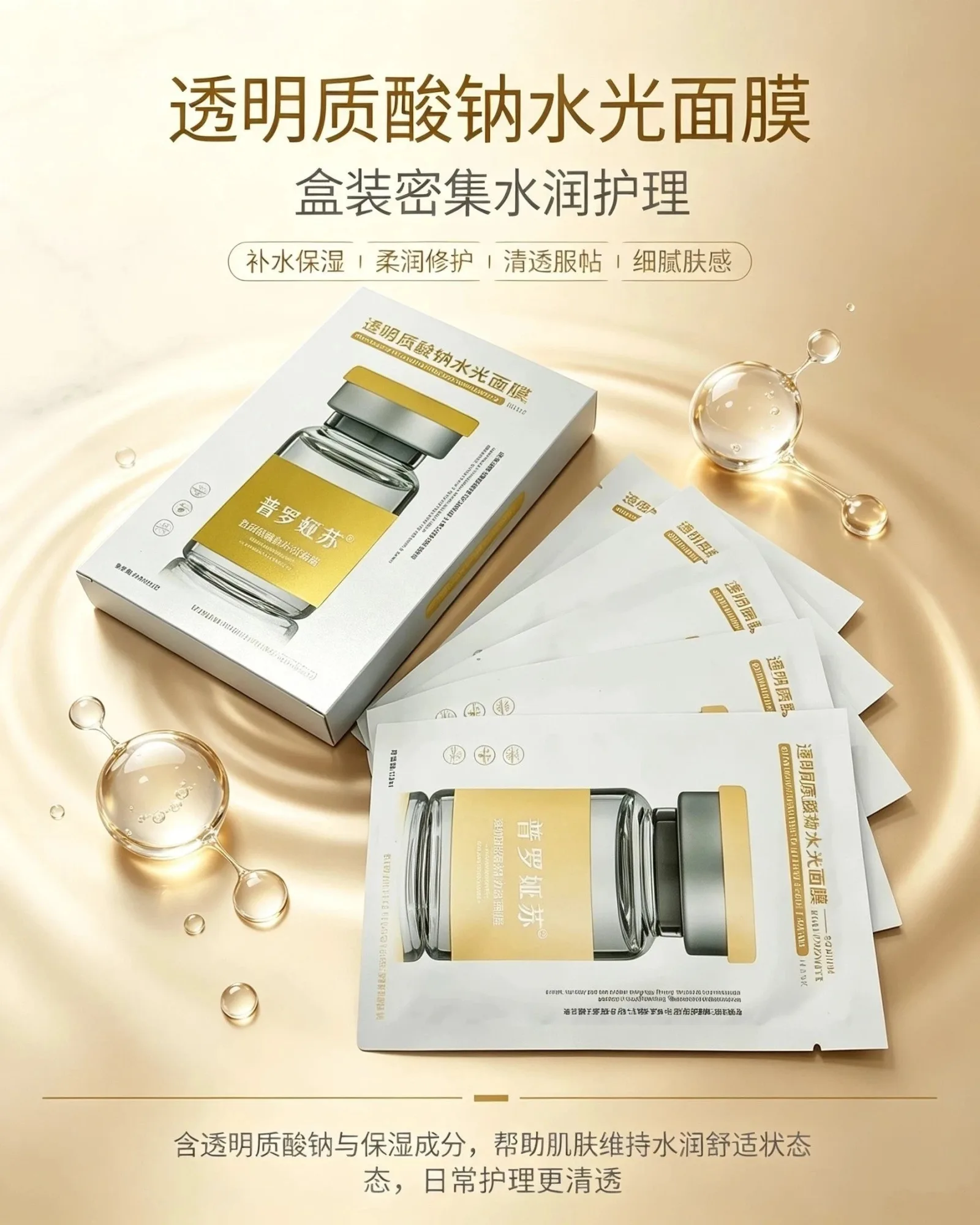 普罗娅苏透明质酸钠水光面膜【密集补水】 图片 6