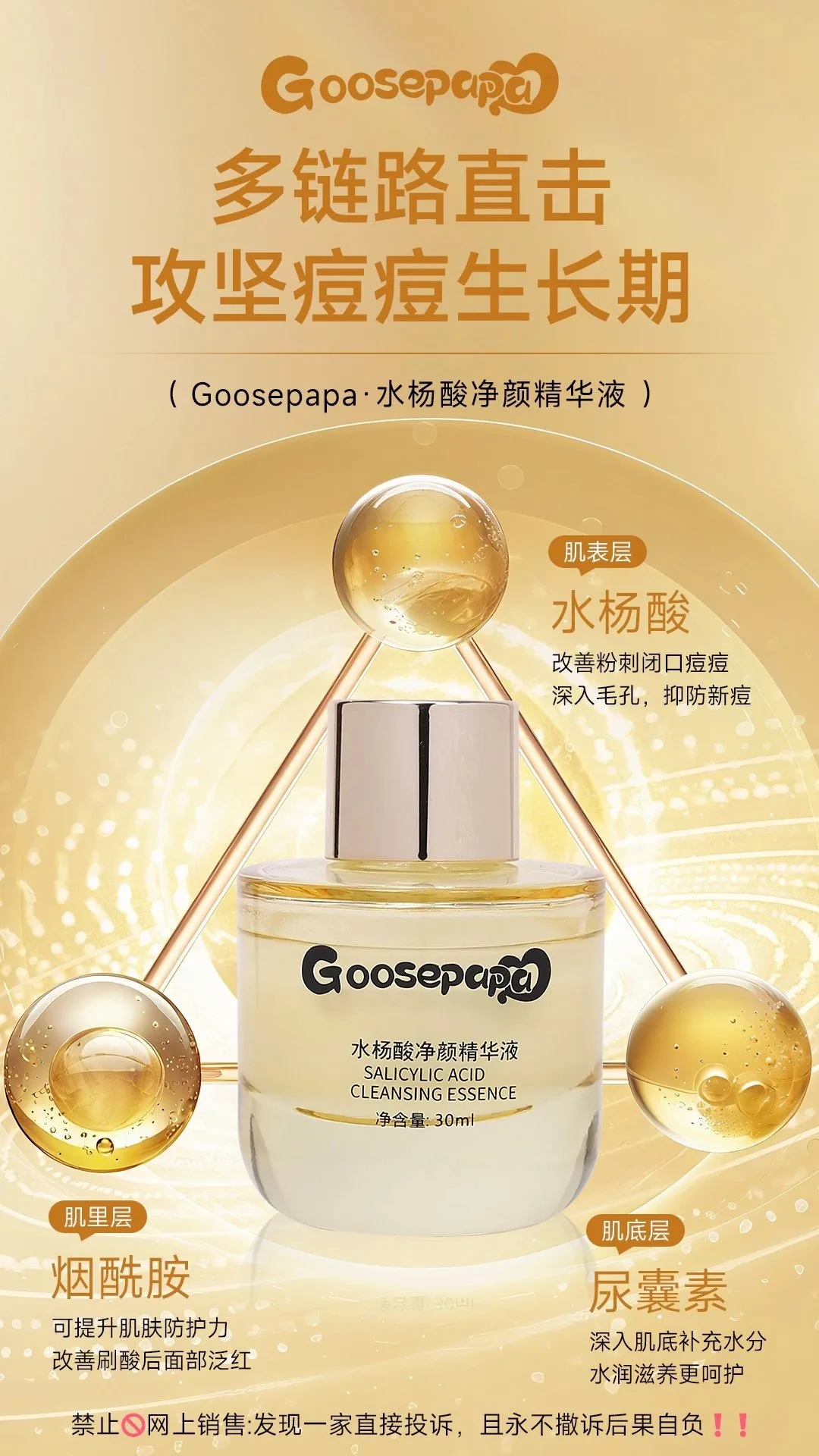 Goosepapa水杨酸净颜精华液，祛痘，点痘水 图片 4