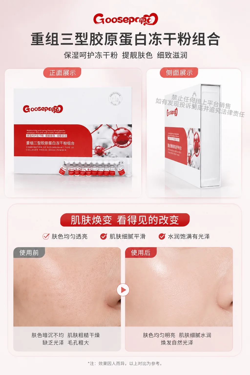 Goosepapa重组三型胶原蛋白冻干粉组合 图片 4