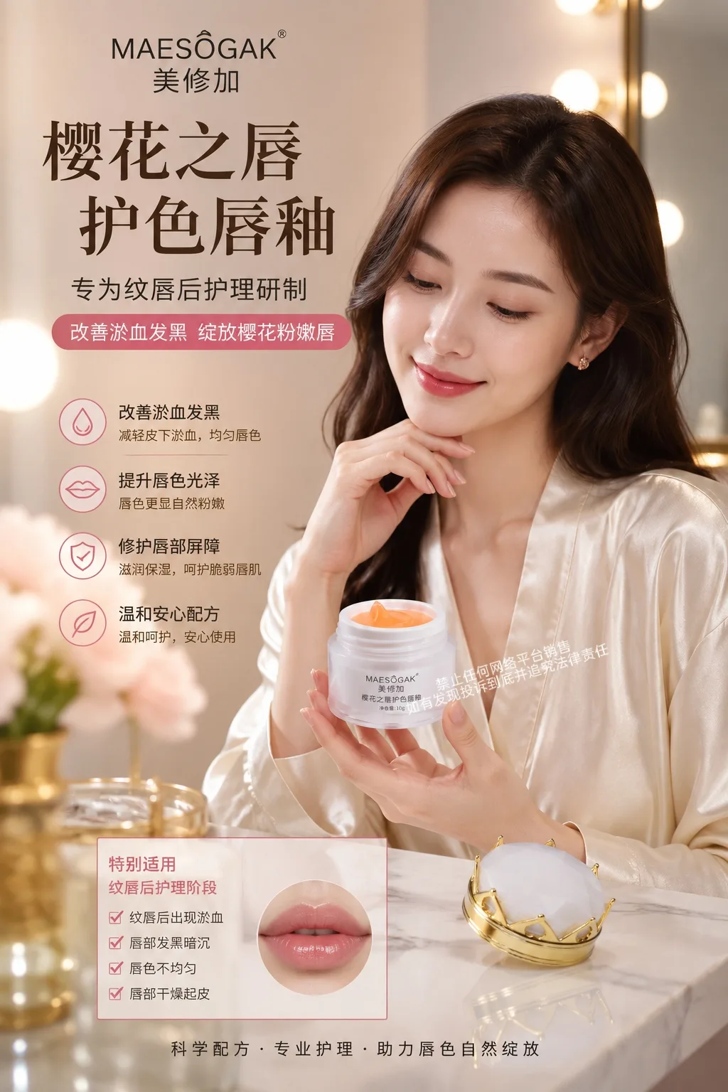 美修加樱花之唇护色唇釉(粉嫩唇釉) 图片 6