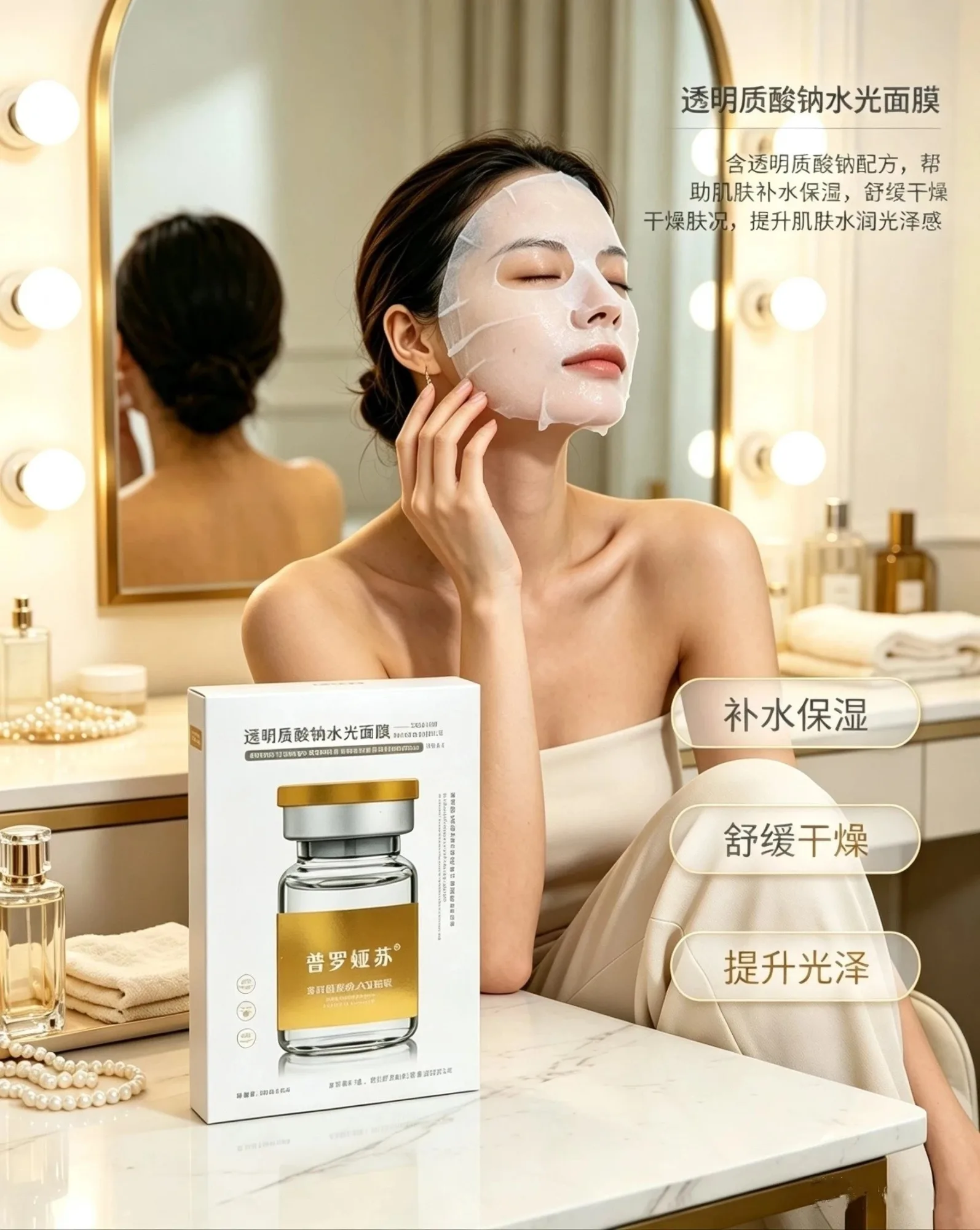 普罗娅苏透明质酸钠水光面膜【密集补水】 图片 8